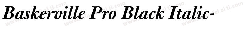 Baskerville Pro Black Italic字体转换